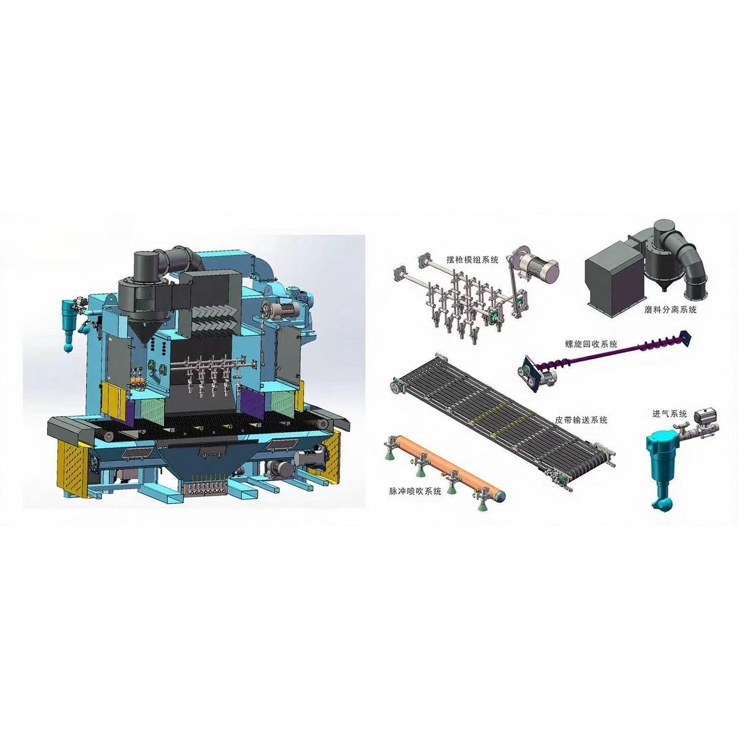 智能输送式喷砂机 KB-ZBP-0625-8A