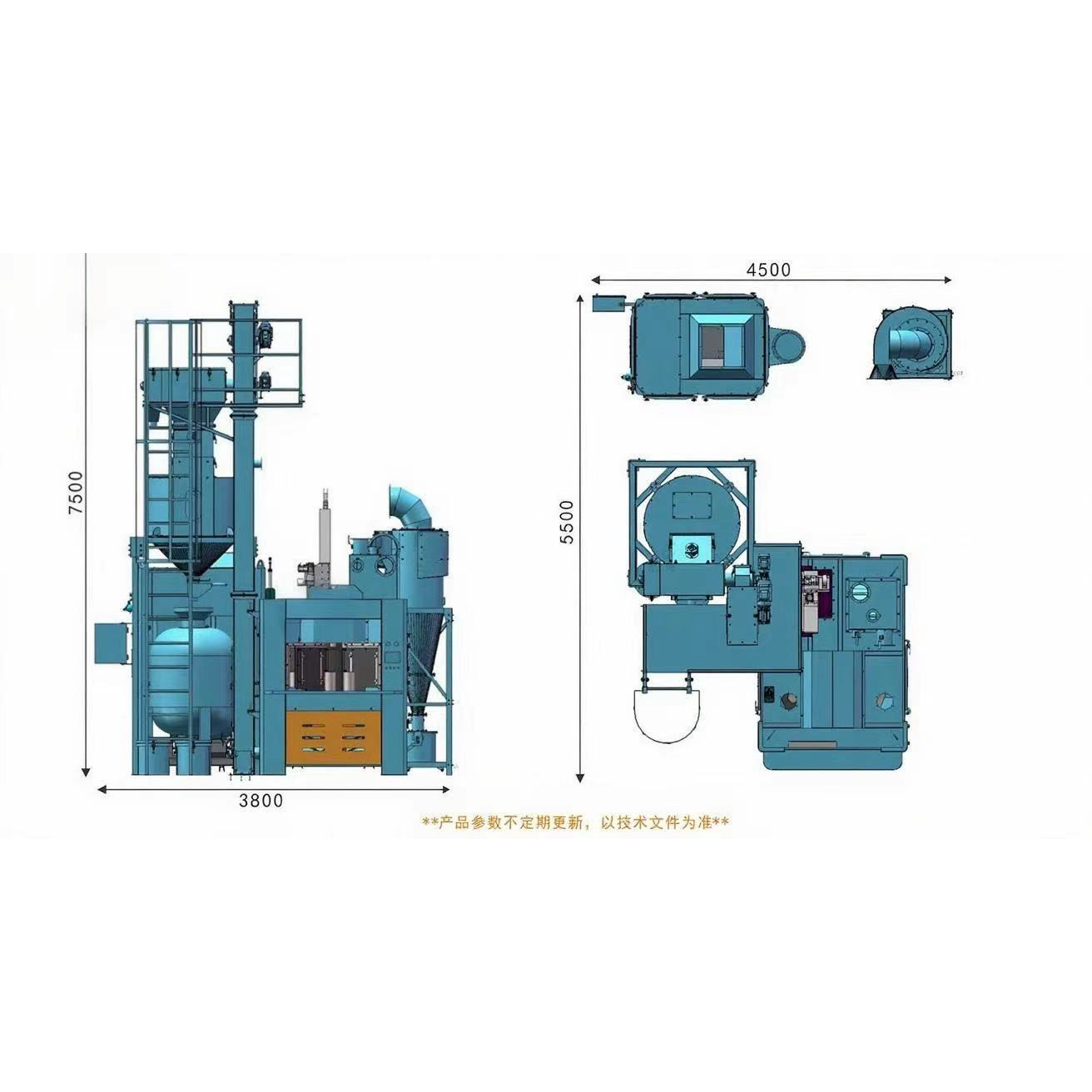 强压转台式喷砂机 KB-DFP1200
