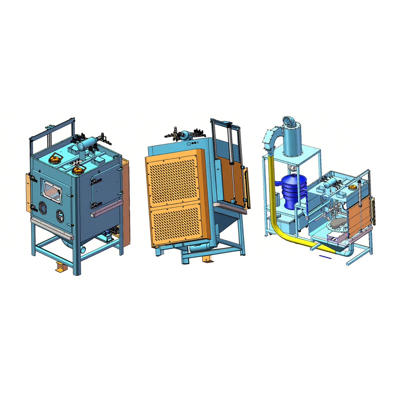 单工位电动转台喷砂机 KB-TD1212-5A